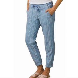 Prana Steph Jogger Gray Stripped. Size 6